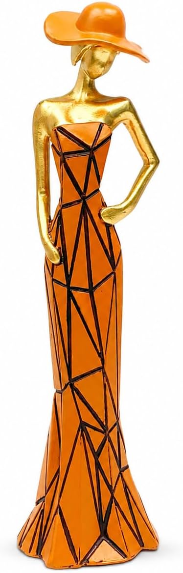 Gold Abstract Female Sculpture Home Decor Figurine