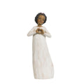 African Girl Heart Gesture Resin Home Decor Figurine
