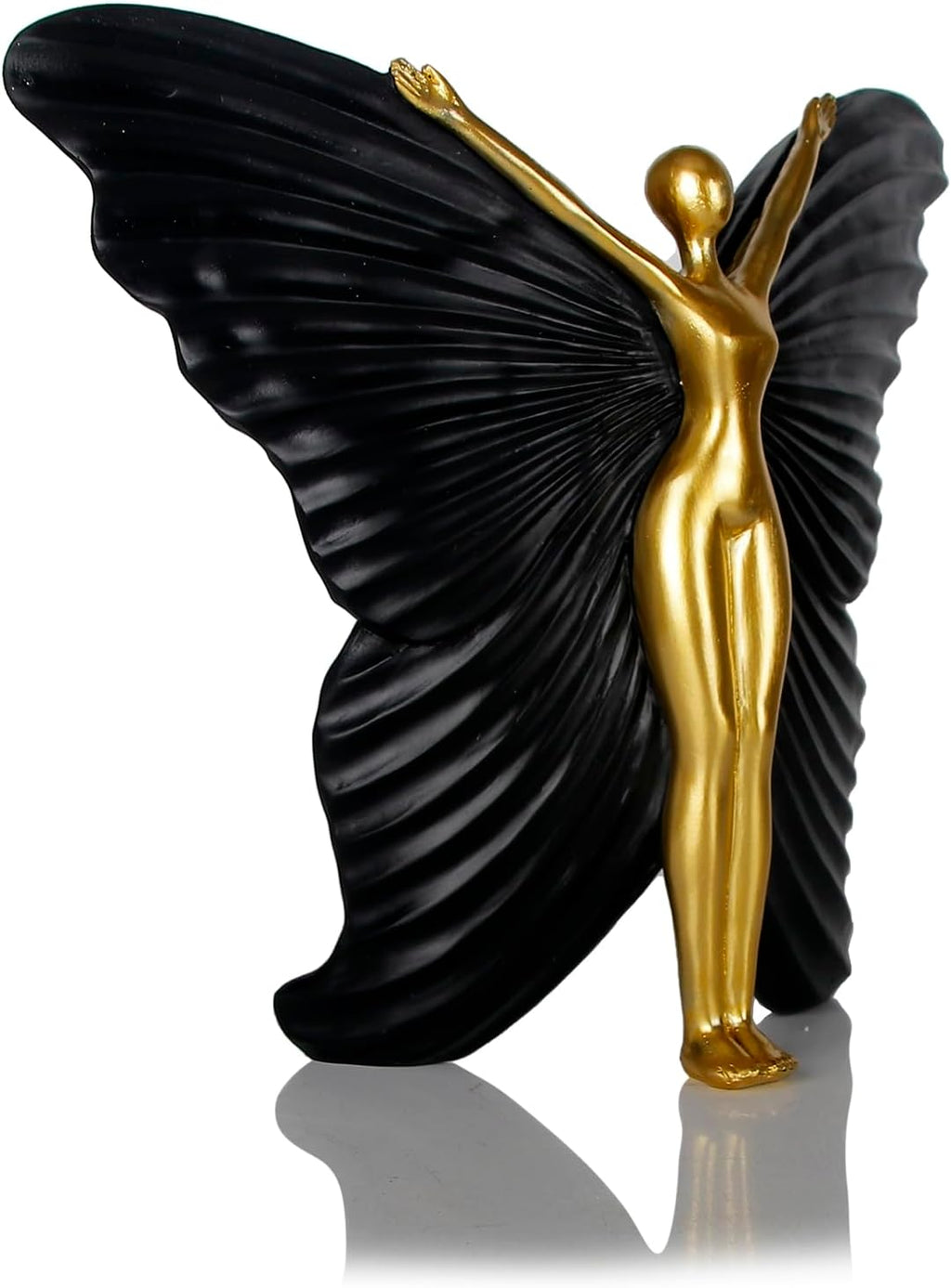Black Butterfly Fairy Resin Table Decor Sculpture