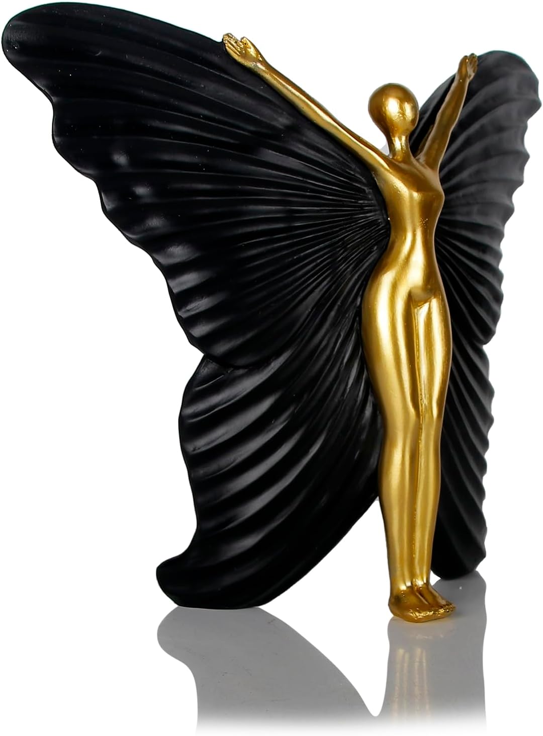 Black Butterfly Fairy Resin Table Decor Sculpture