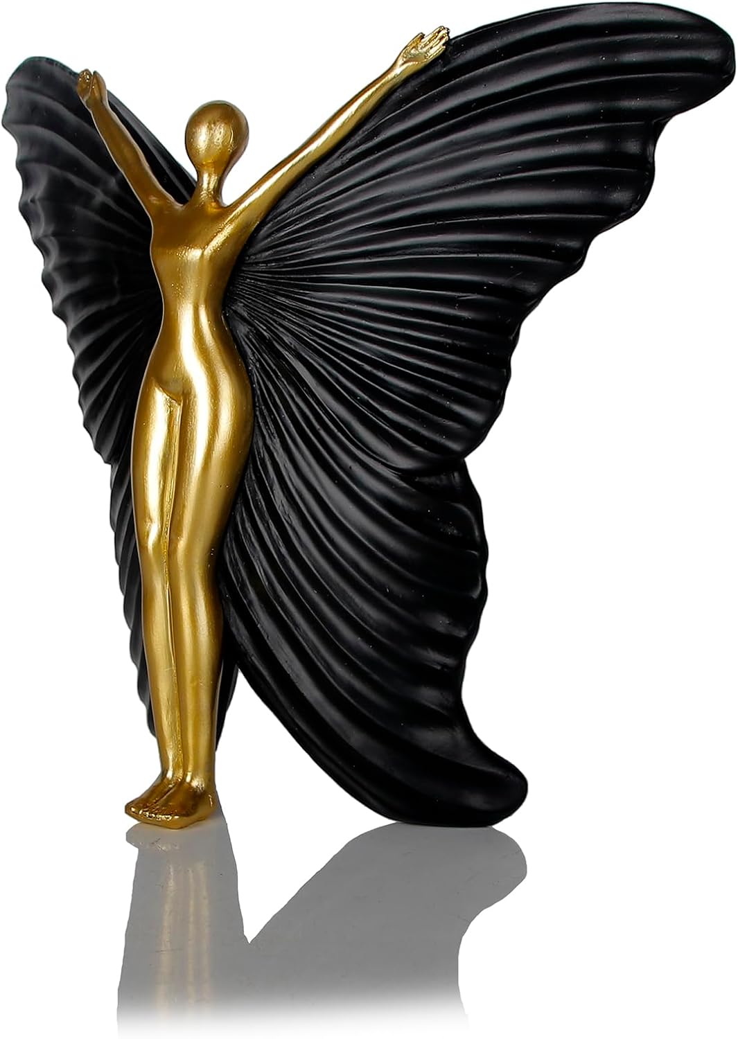 Black Butterfly Fairy Resin Table Decor Sculpture