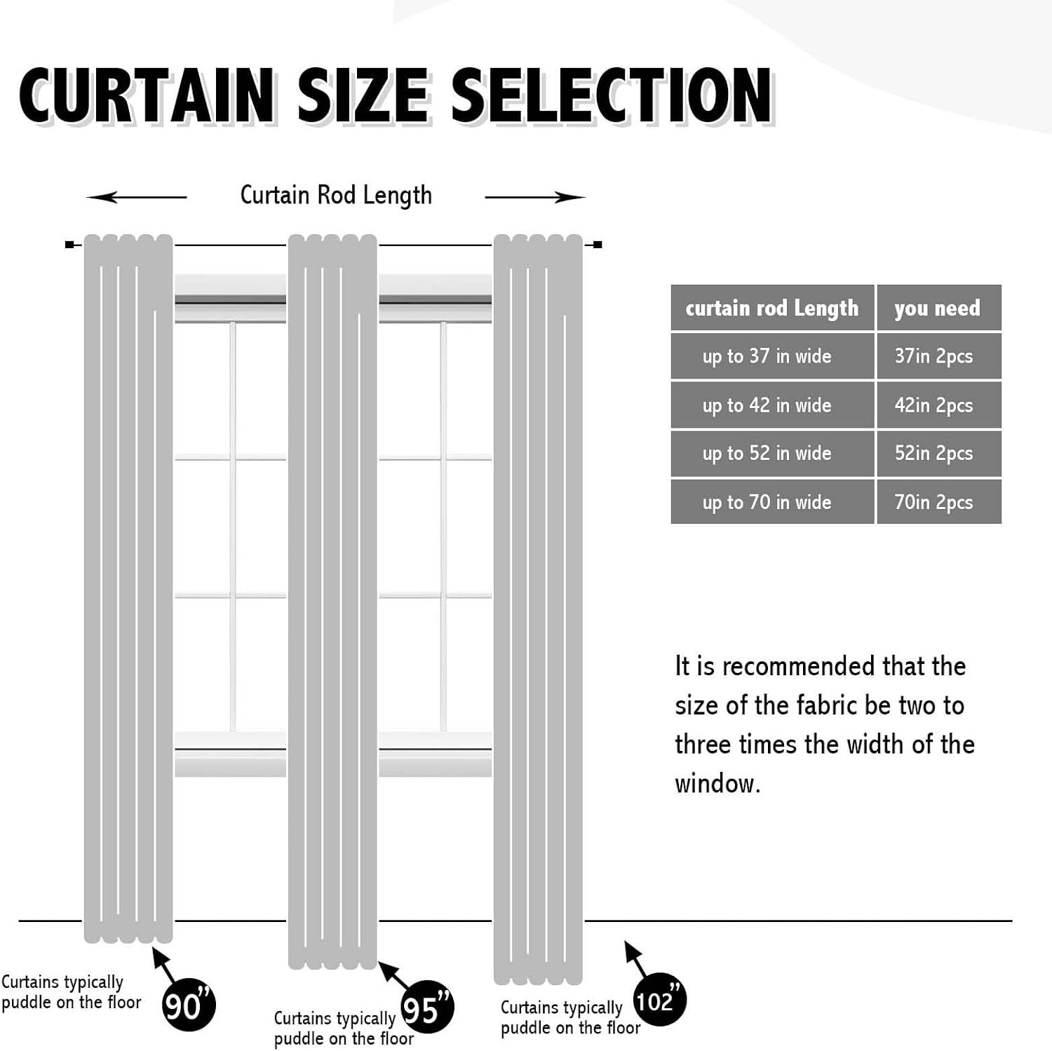 Greyish White Thermal Blackout Curtain Panels