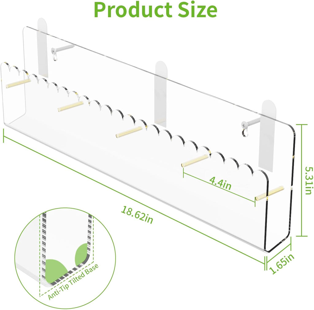 Acrylic Wall Mount Brochure Display Organizer