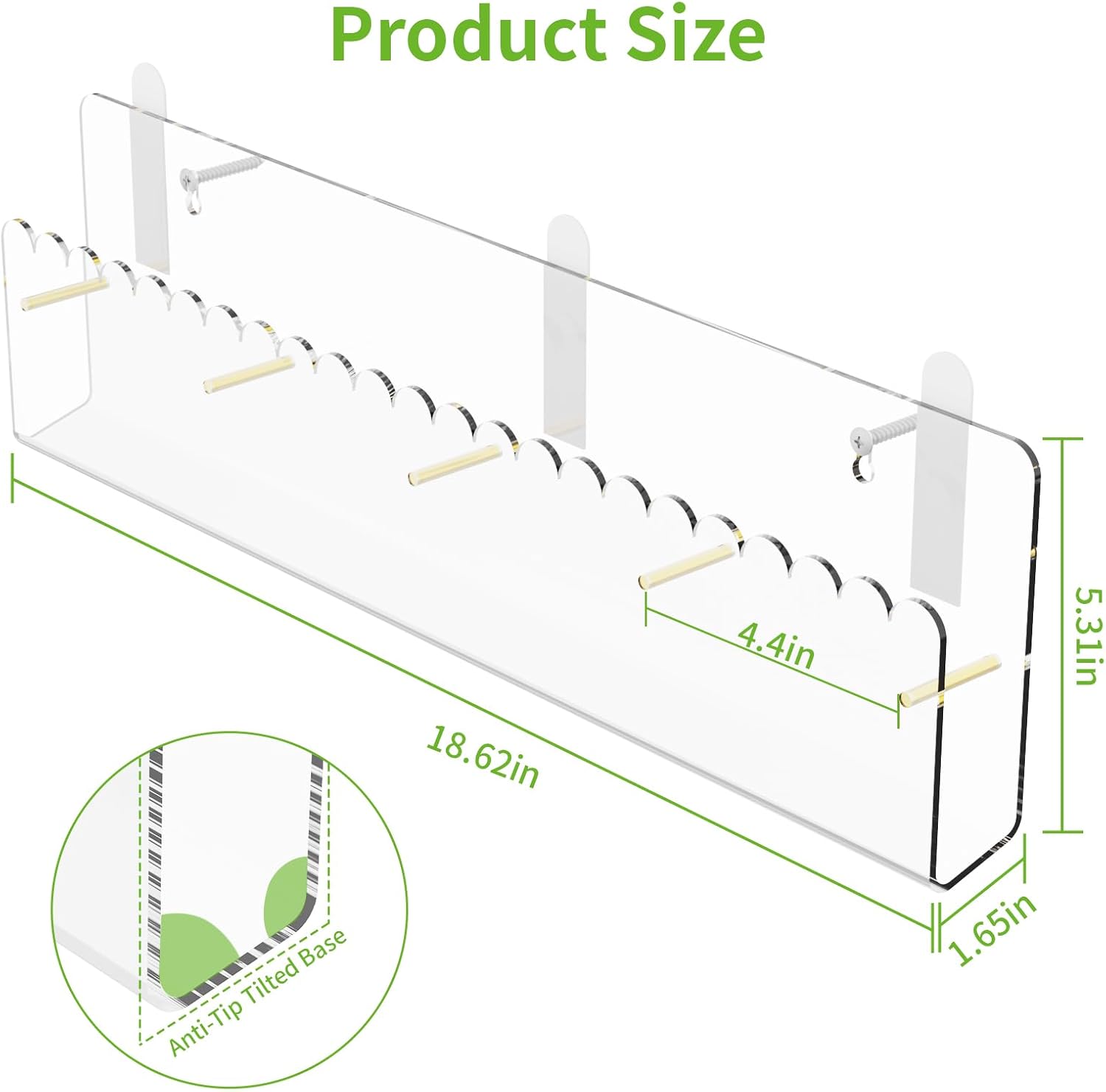 Acrylic Wall Mount Brochure Display Organizer