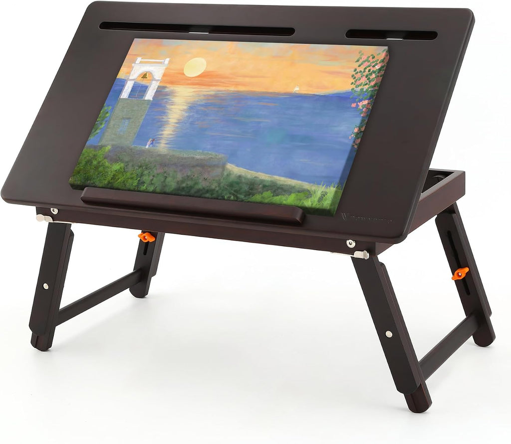 Foldable Bamboo Adjustable Drafting Drawing Desk