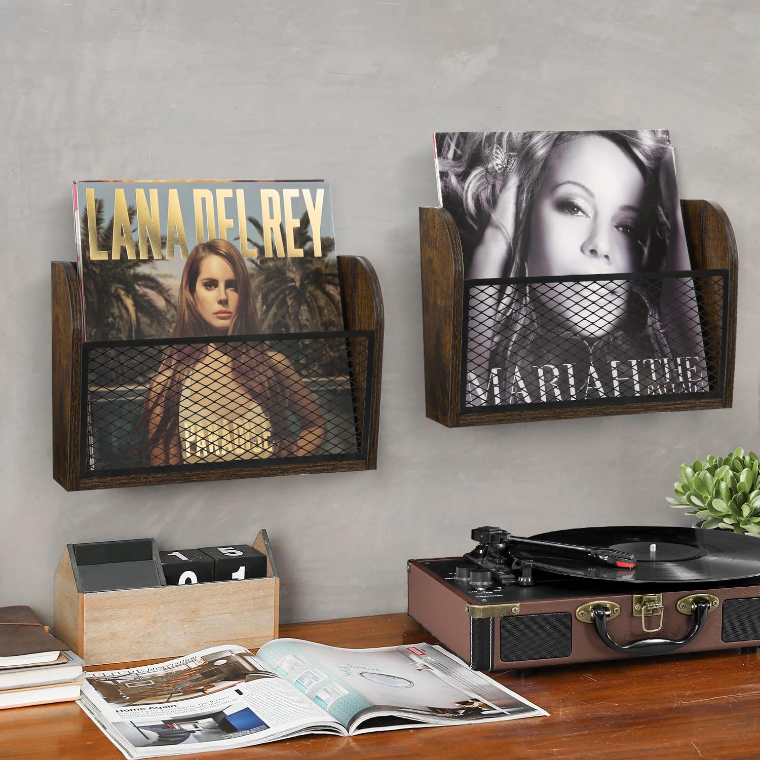 Wall Mount Hanging Paper File Storage Organizer