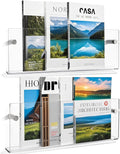 Clear Acrylic Wall Mount Magazine Display Organizer