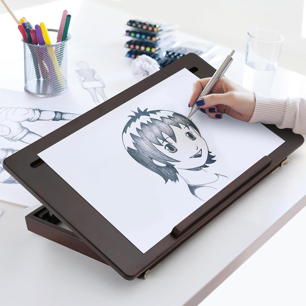 Foldable Bamboo Adjustable Drafting Drawing Desk