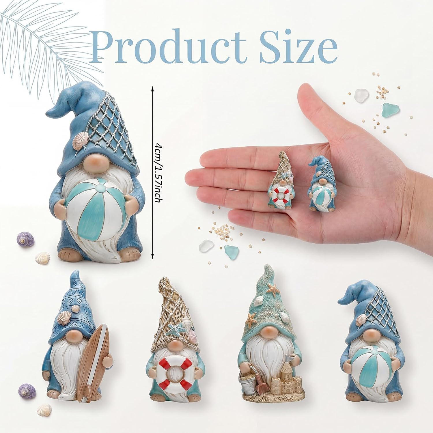 Nautical Beach Gnome Summer Home Party Decor Figurines