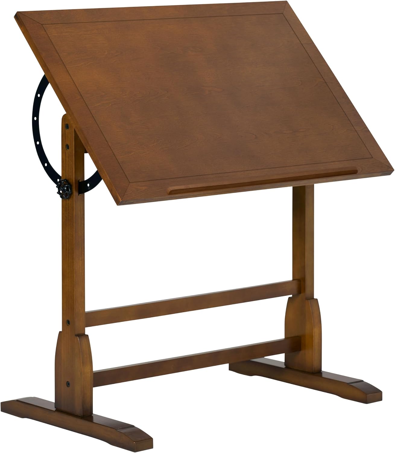 Vintage Rustic Oak Adjustable Drafting Desk
