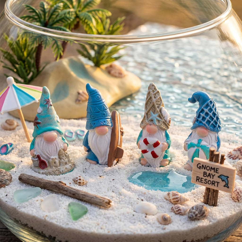 Nautical Beach Gnome Summer Home Party Decor Figurines