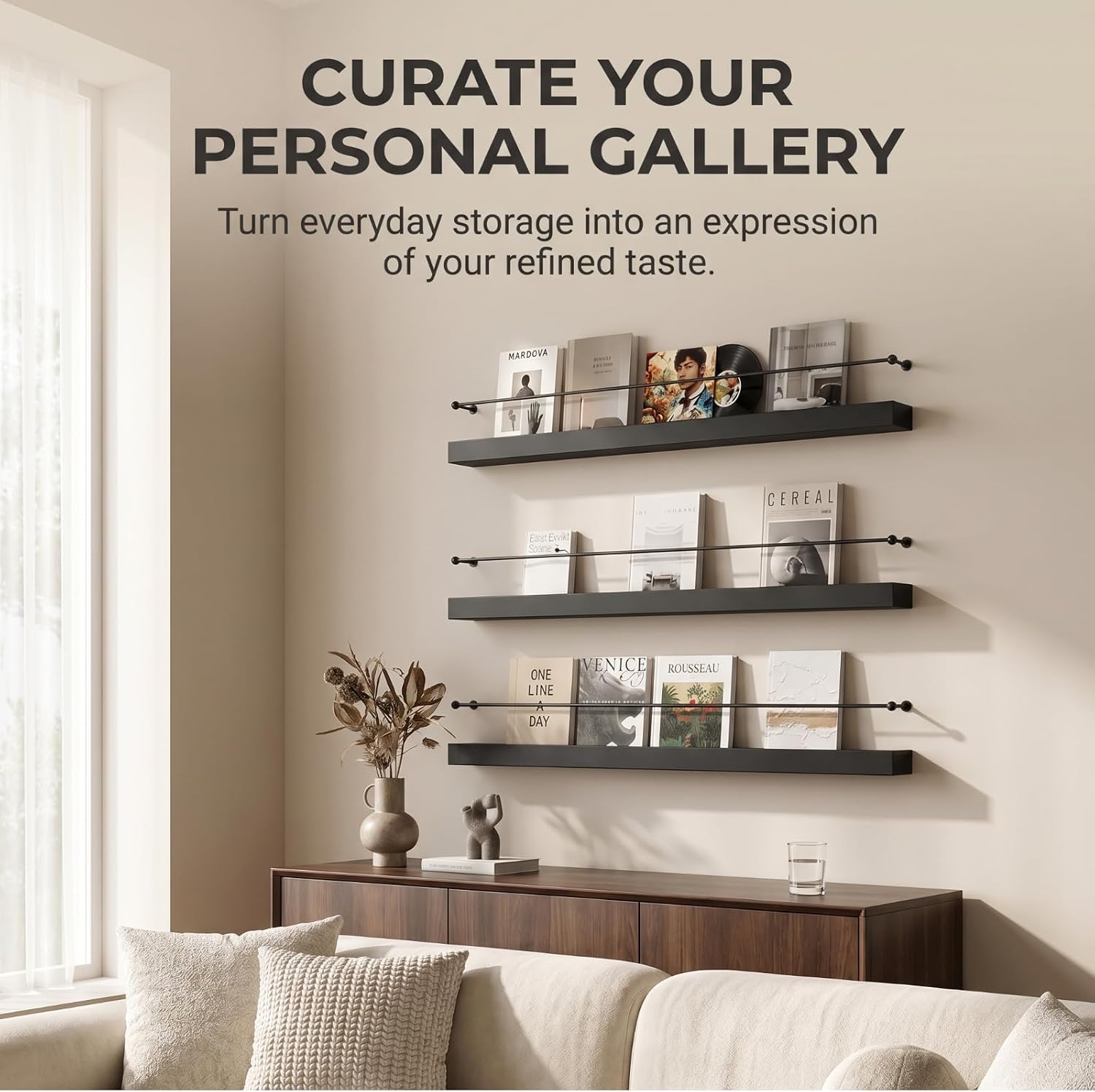 Metal Wall Magazine Vinyl Record Storage Rack