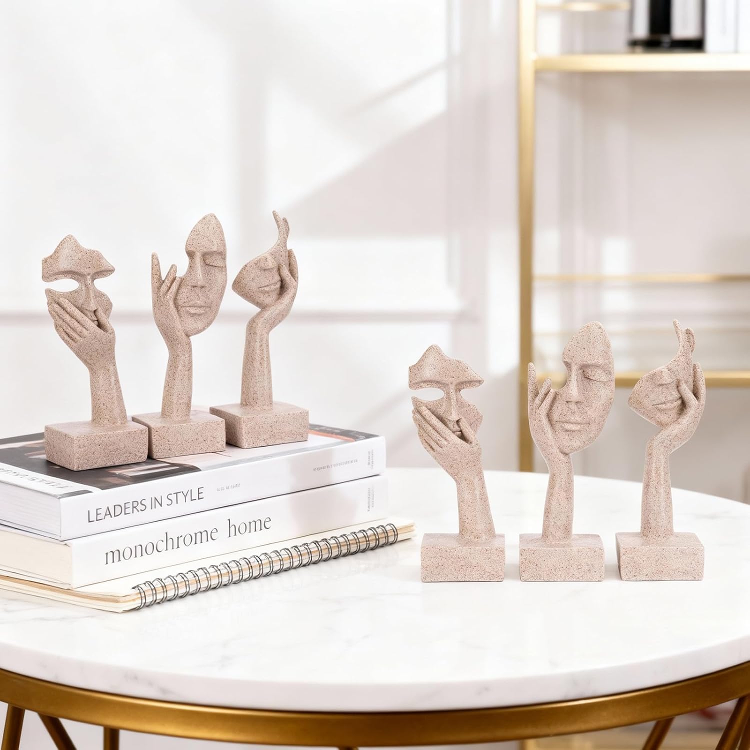 Sandstone Thinker Statue Home Indoor Decor Figurines