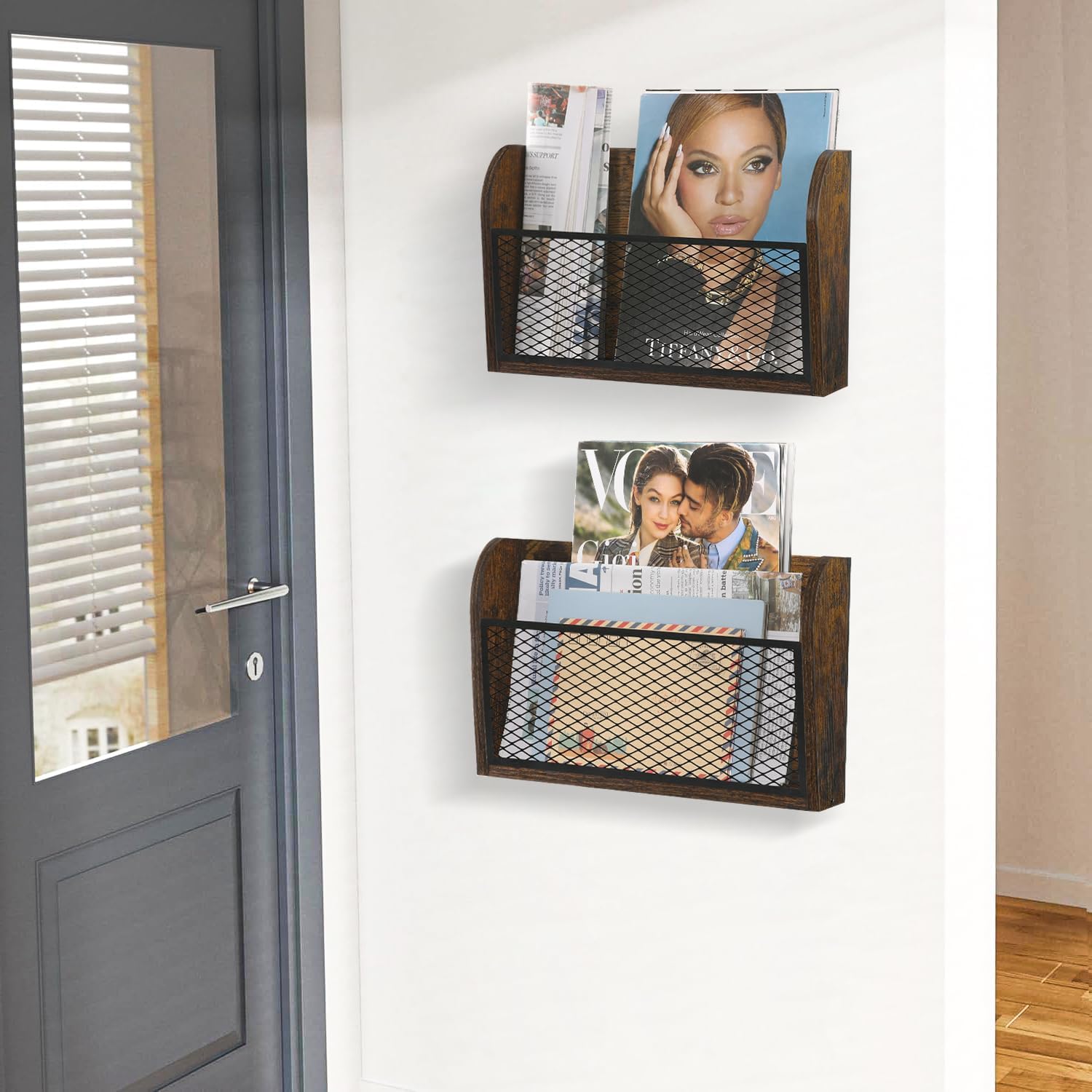 Wall Mount Hanging Paper File Storage Organizer