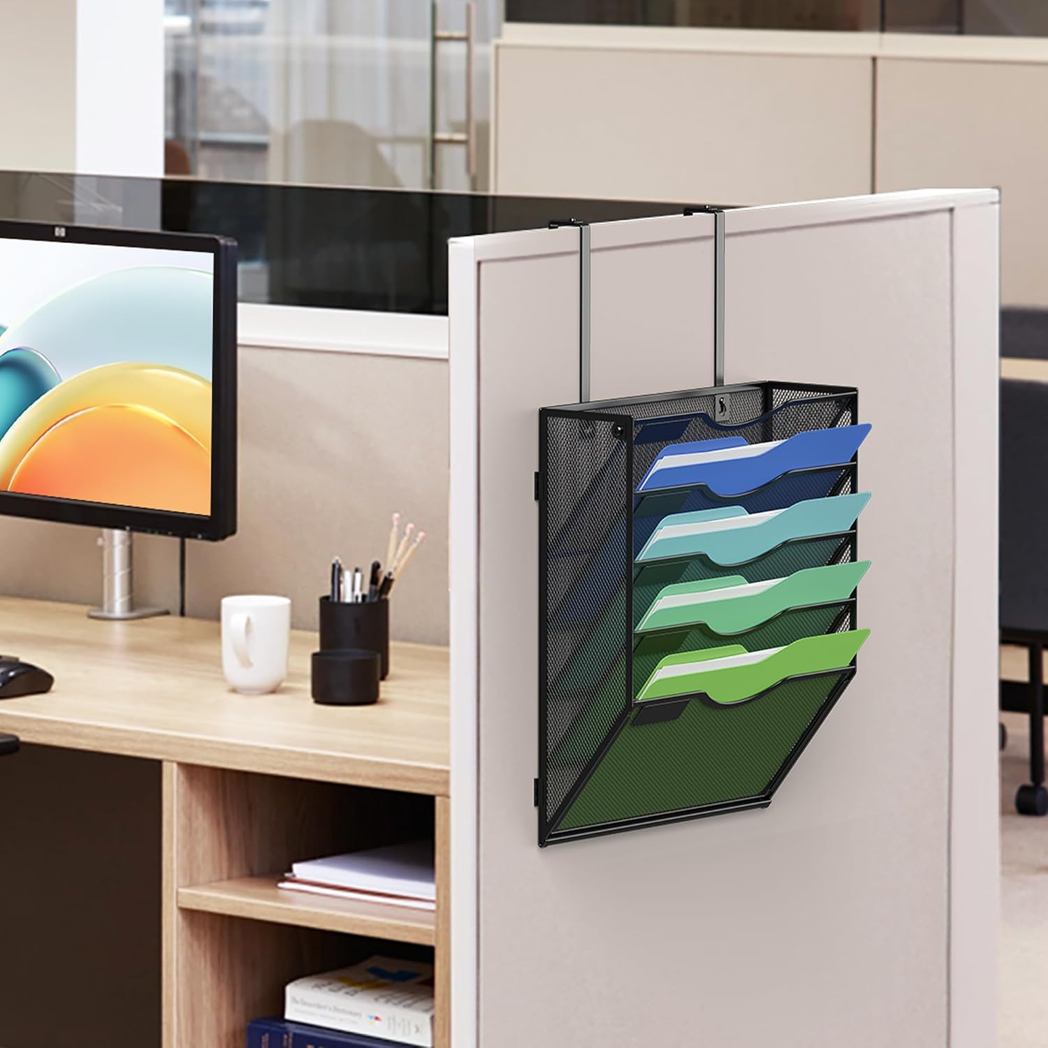 Wall Mount Hanging Magazine File Storage Organizer