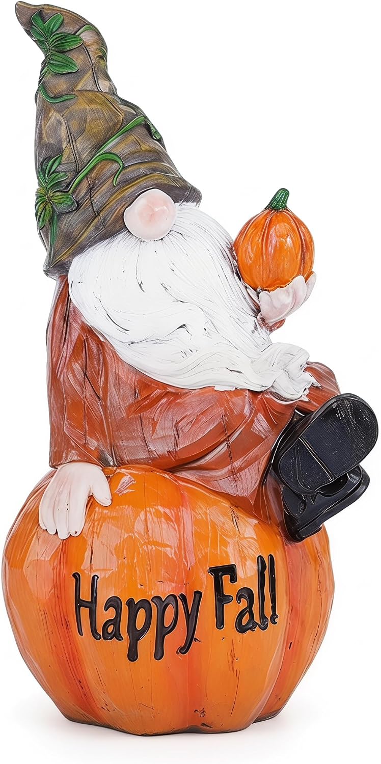 Resin Pumpkin Gnome Fall Thanksgiving Home Decor