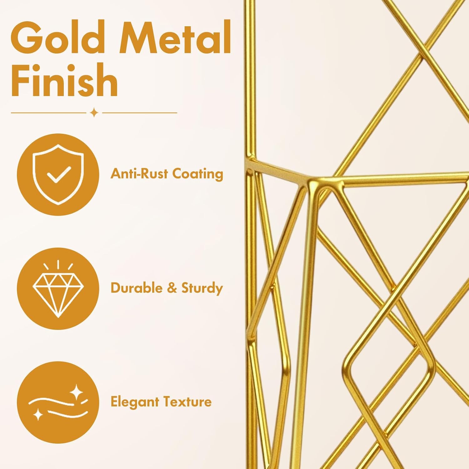 Gold Metal Wire Wall Mount File Organizer