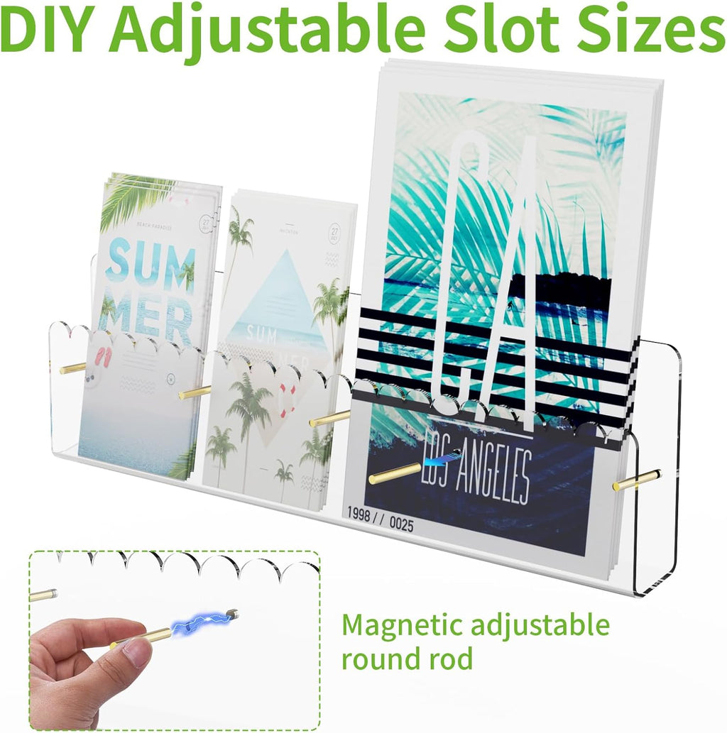 Acrylic Wall Mount Brochure Display Organizer