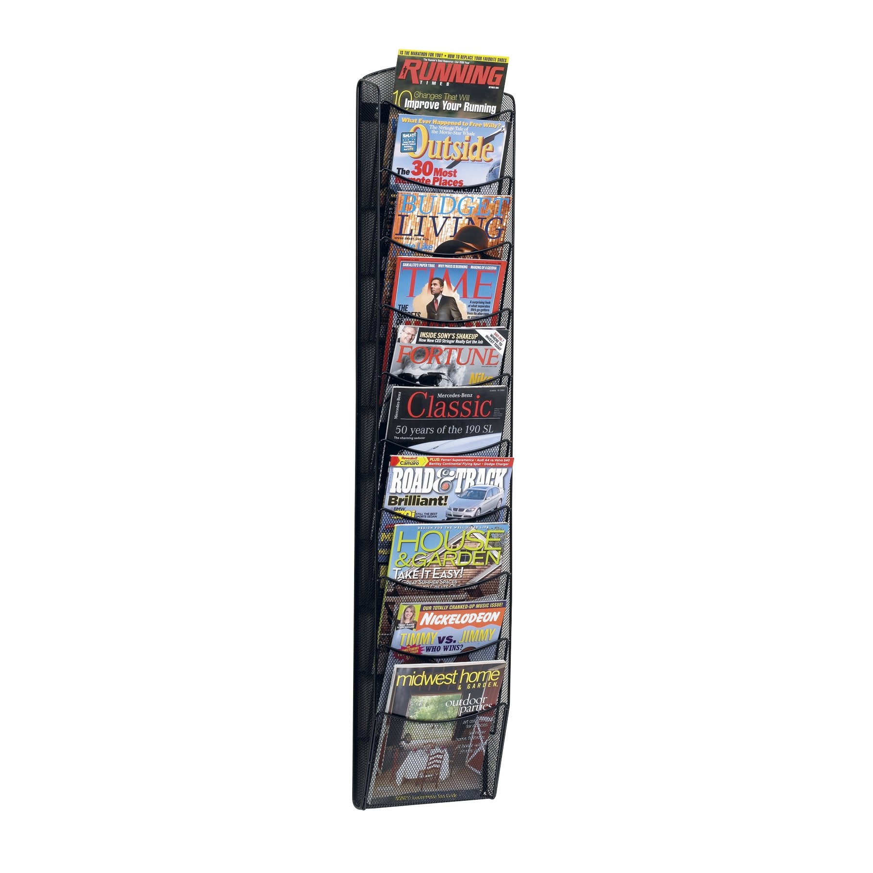 Black Mesh 10 Pocket Brochure Display Rack