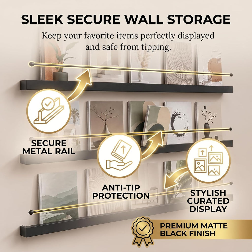 Metal Wall Magazine Vinyl Record Storage Rack