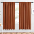 Burnt Orange Thermal Blackout Curtain Panels