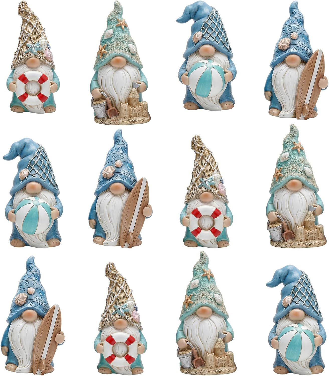Nautical Beach Gnome Summer Home Party Decor Figurines