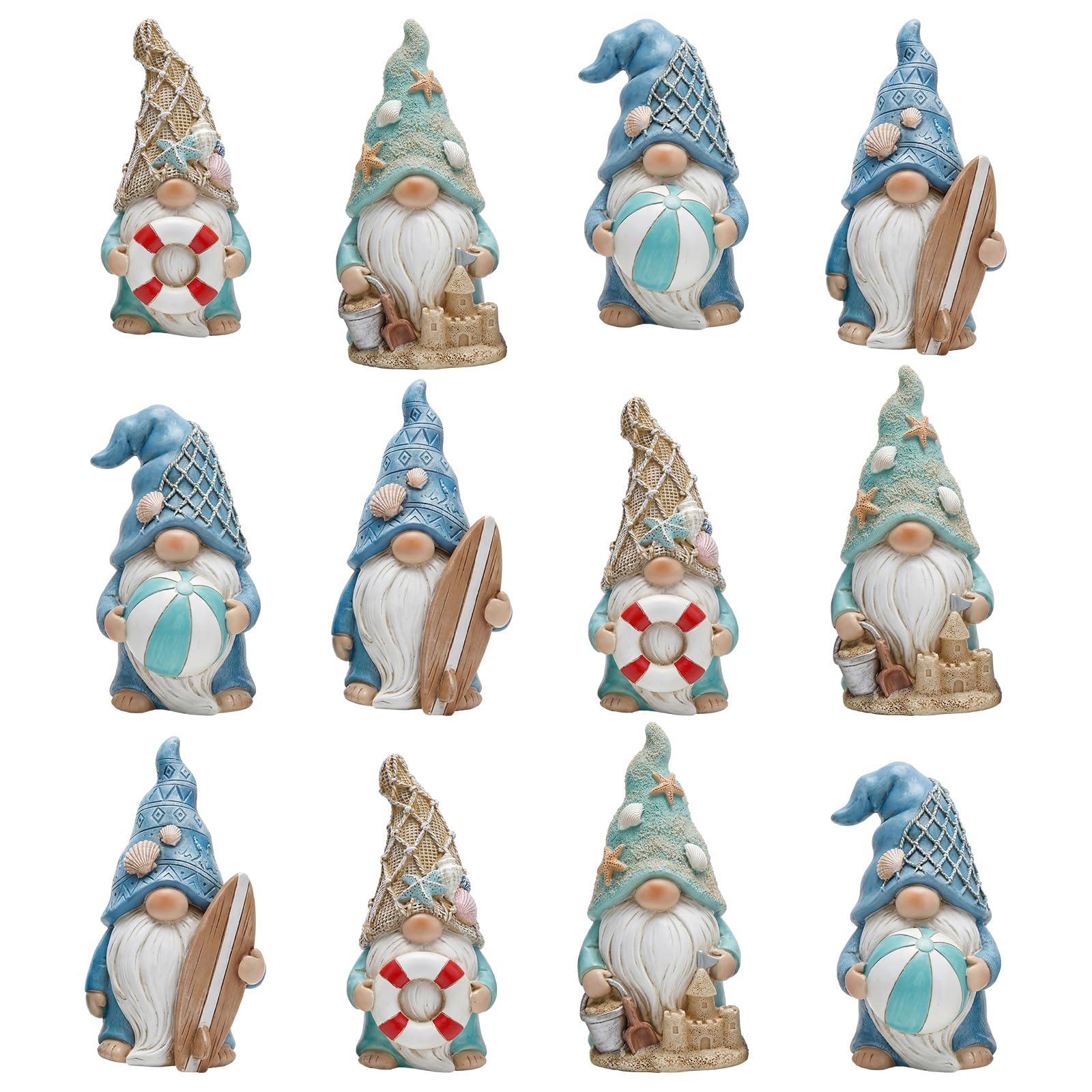Nautical Beach Gnome Summer Home Party Decor Figurines