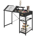 Adjustable Tilt Art Drafting Desk With Storage