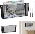 Black Metal Mesh Wall Mount File Organizer