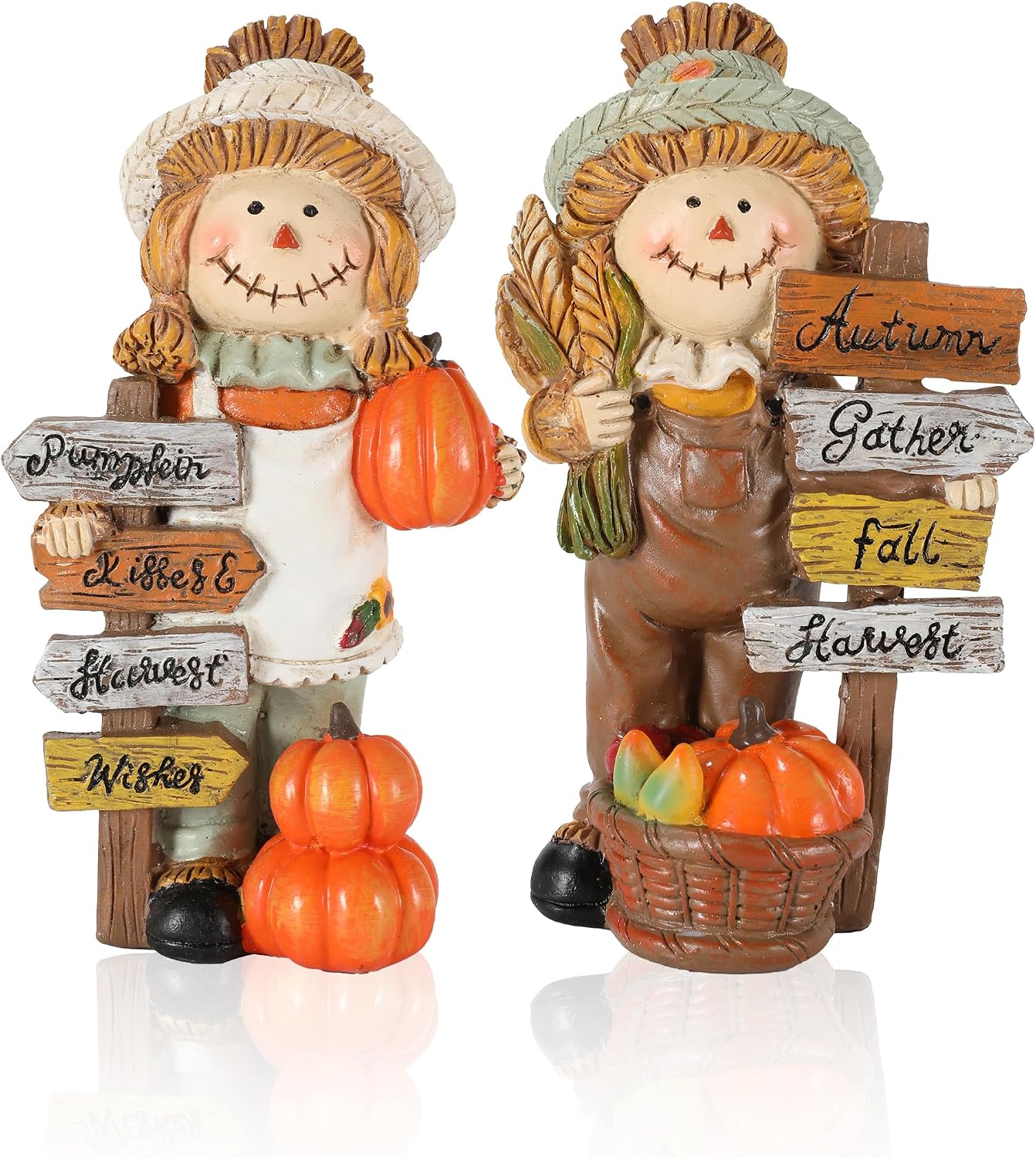 Resin Scarecrow Fall Thanksgiving Table Decor Figurines
