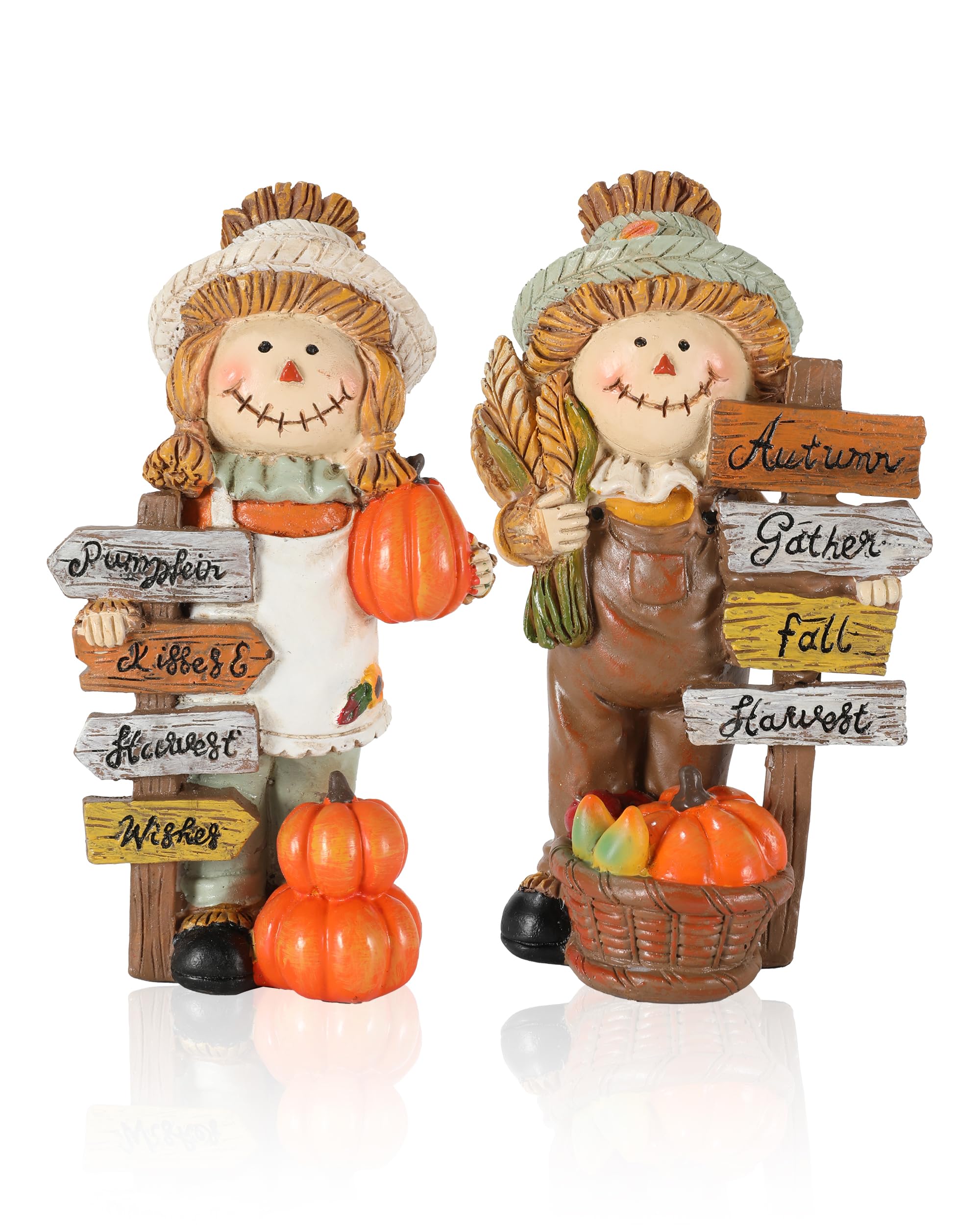 Resin Scarecrow Fall Thanksgiving Table Decor Figurines