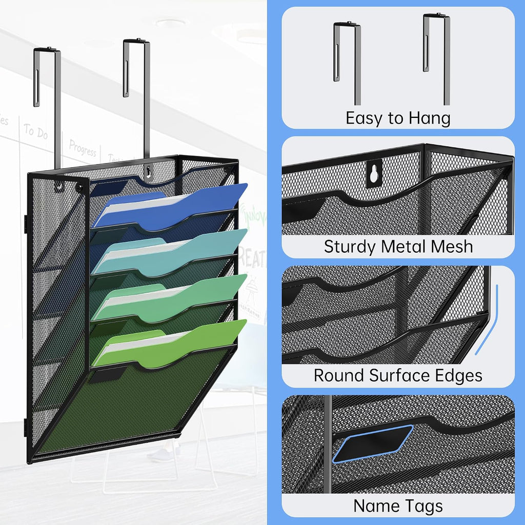 Wall Mount Hanging Magazine File Storage Organizer