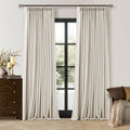Cream Linen Pinch Pleat Blackout Curtain Panels