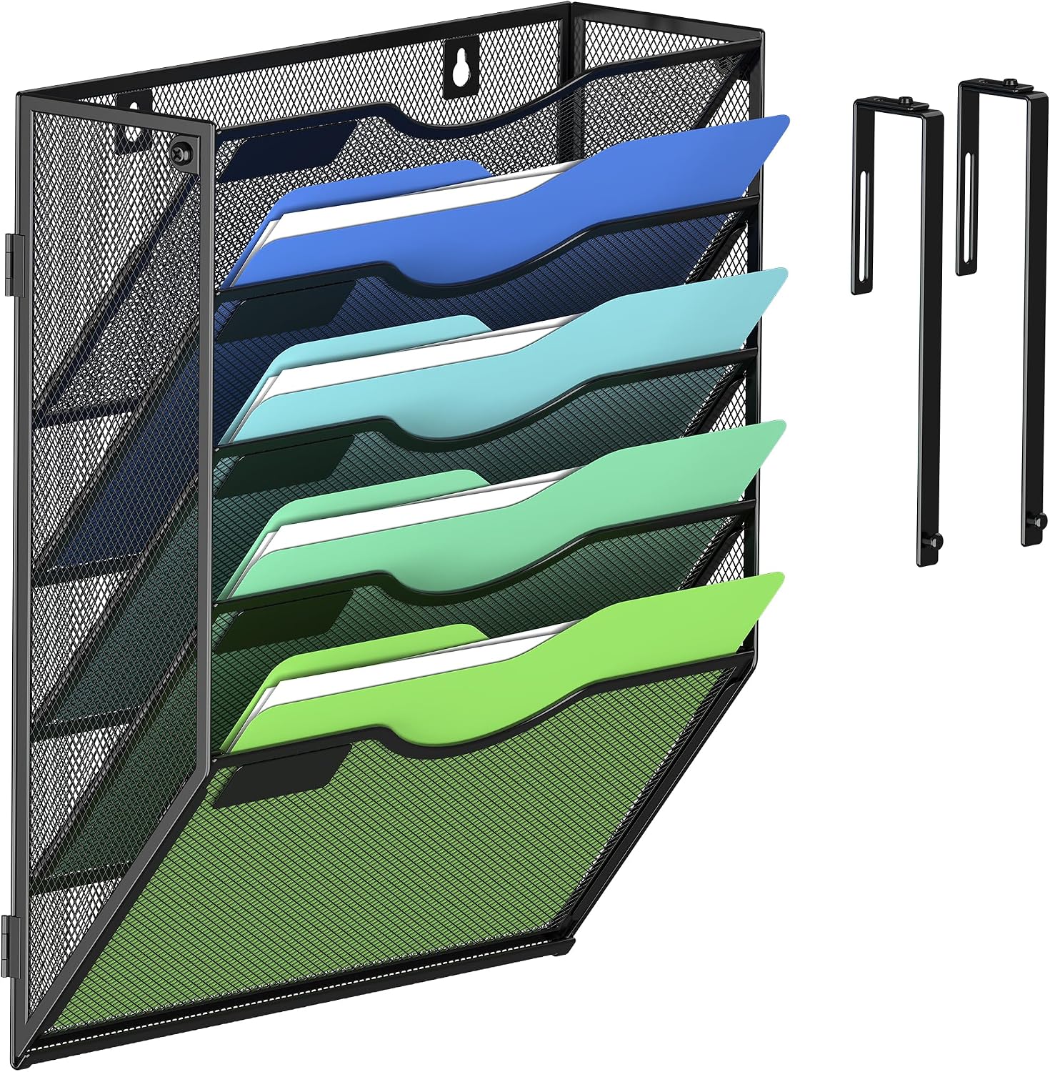 Wall Mount Hanging Magazine File Storage Organizer